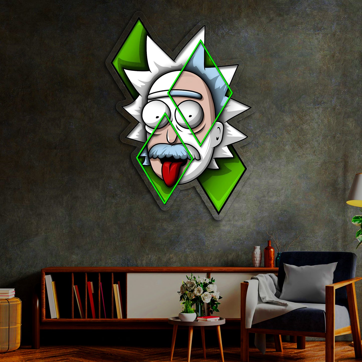 Rick ve Morty Neon Tablo | Modern Duvar LED Dekoru