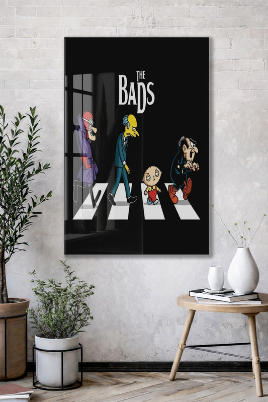 The Bads Mizahi Duvar Tablosu – İkonik Yaya Geçidi Parodi Tasarım- Peony101