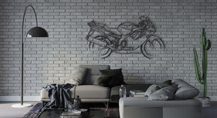 Honda CBR600RR Stil Metal Duvar Dekoru – Supersport Motosiklet Figürü 007