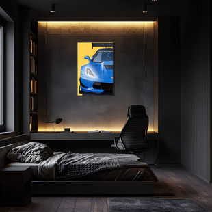 Araba Neon Tablo Araba duvar sanatı ışıklı, Araba led duvar dekoru, Araba led işareti, Garaj neon Tablo UvCar39
