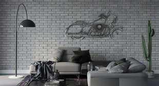 Klasik Chopper Metal Duvar Dekoru – Harley Softail Stil Motosiklet Figürü 008