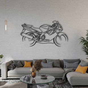Honda CBR600RR Stil Metal Duvar Dekoru – Supersport Motosiklet Figürü 007