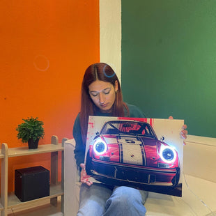 Araba Neon Tablo Araba duvar sanatı ışıklı, Araba led duvar dekoru, Araba led işareti, Garaj neon Tablo UvCar08