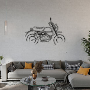 Honda Dax ST70 Stil Metal Duvar Dekoru – Lazer Kesim Retro Motosiklet Tasarımı 011