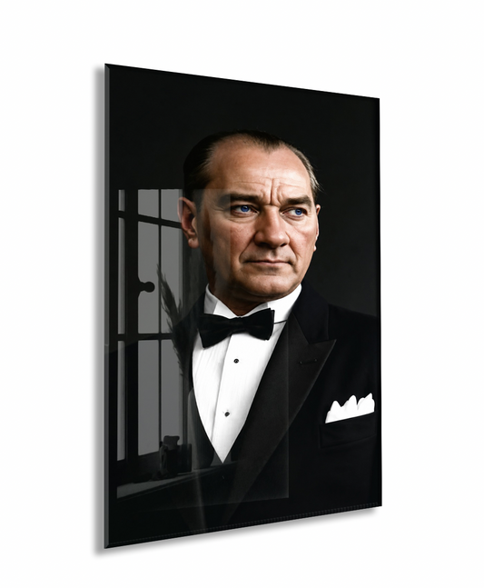 Mustafa Kemal Atatürk | Modern Cam Tablo-PeonyAtanew002