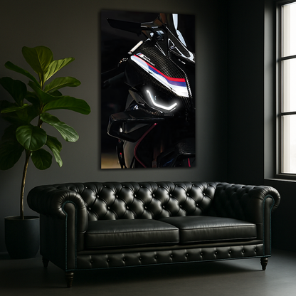 Spor Motosiklet UV Baskı Neon Duvar Dekoru | Pleksi Üzeri LED Işıklı Tablo | Lüks Motor Duvar Sanatı
