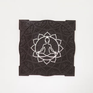 Lotus Mandala Duvar Dekoru  - El Yapımı 6 Katmanlı Meditasyon Temalı Ahşap Tablo – 3 Ölçü Seçeneği – Ücretsiz Kargo