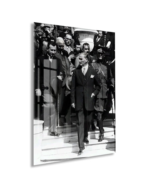 Mustafa Kemal Atatürk | Modern Cam Tablo-PeonyAta080