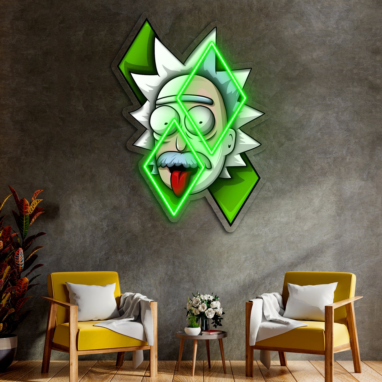 Rick ve Morty Neon Tablo | Modern Duvar LED Dekoru