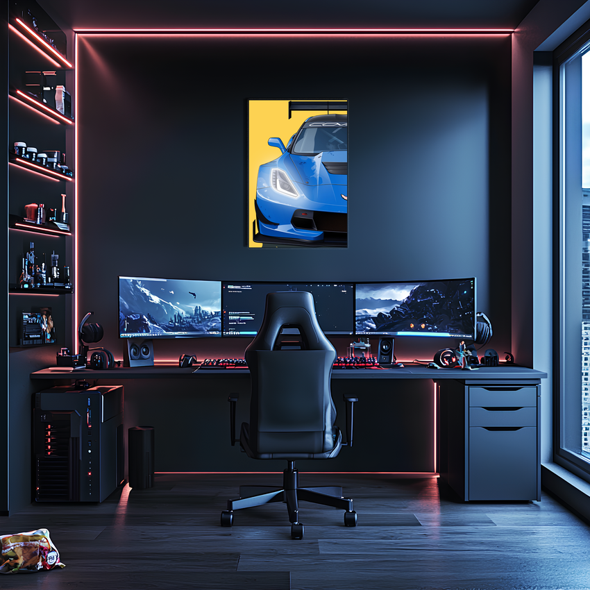 Araba Neon Tablo Araba duvar sanatı ışıklı, Araba led duvar dekoru, Araba led işareti, Garaj neon Tablo UvCar39