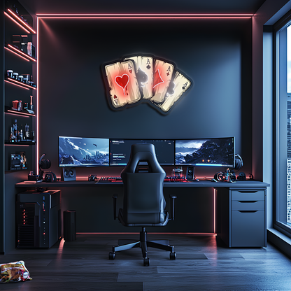 Cool Karakter Neon Duvar Dekoru | Mizahi Işıklı Pleksi Tablo | Genç Odası ve Ofis İçin Modern Dekor