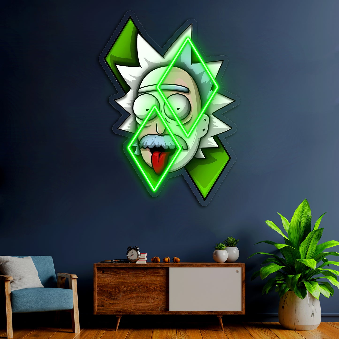 Rick ve Morty Neon Tablo | Modern Duvar LED Dekoru