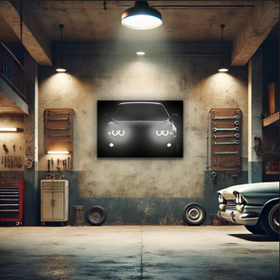 Araba Neon Tablo Araba duvar sanatı ışıklı, Araba led duvar dekoru, Araba led işareti, Garaj neon Tablo UvCar49
