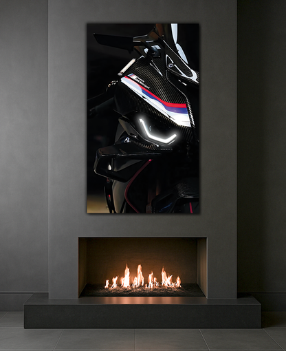 Spor Motosiklet UV Baskı Neon Duvar Dekoru | Pleksi Üzeri LED Işıklı Tablo | Lüks Motor Duvar Sanatı