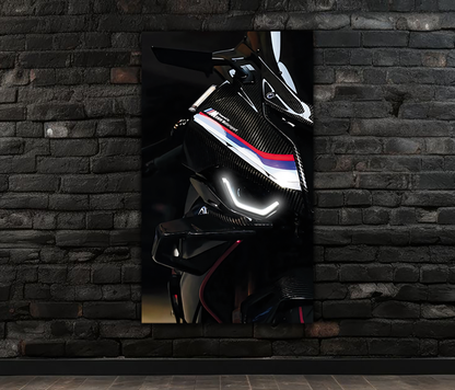Spor Motosiklet UV Baskı Neon Duvar Dekoru | Pleksi Üzeri LED Işıklı Tablo | Lüks Motor Duvar Sanatı