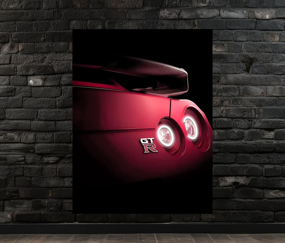 Spor Otomobil UV Baskı Neon Duvar Dekoru | Pleksi Üzeri LED Işıklı Tablo | Modern Araç Duvar Sanatı