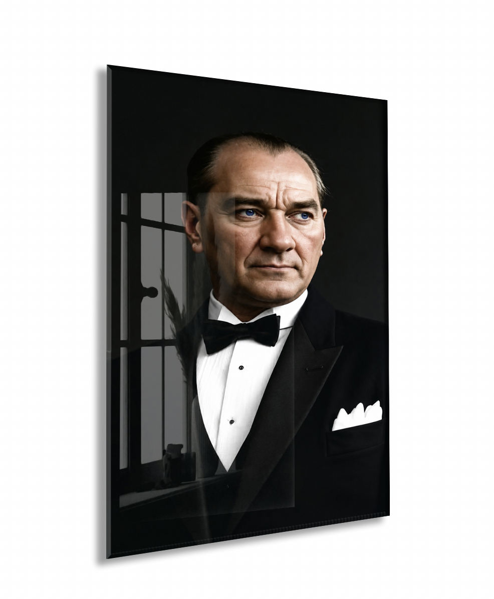 Mustafa Kemal Atatürk  | Modern Cam Tablo-PeonyAtanew002