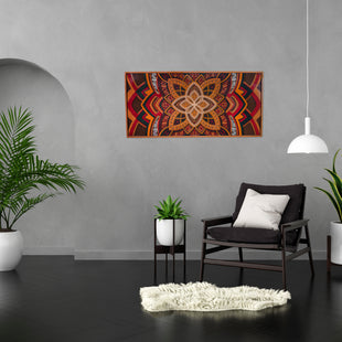 Boho Duvar Dekoru – El Yapımı 7 Katmanlı Renkli Mandala Ahşap Tablo – 3 Ölçü Seçeneği – Ücretsiz Kargo