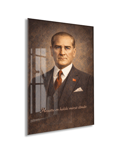 Mustafa Kemal Atatürk Cam Tablo - PeonyAta013