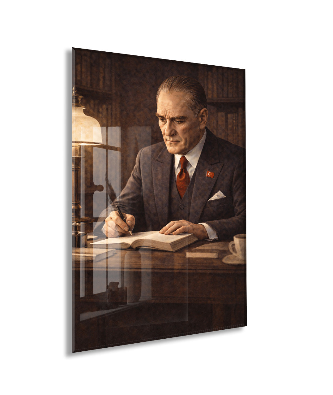 Mustafa Kemal Atatürk Cam Tablo - PeonyAta025