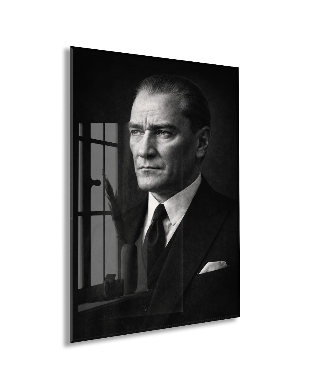 Mustafa Kemal Atatürk Cam Tablo - PeonyAta036