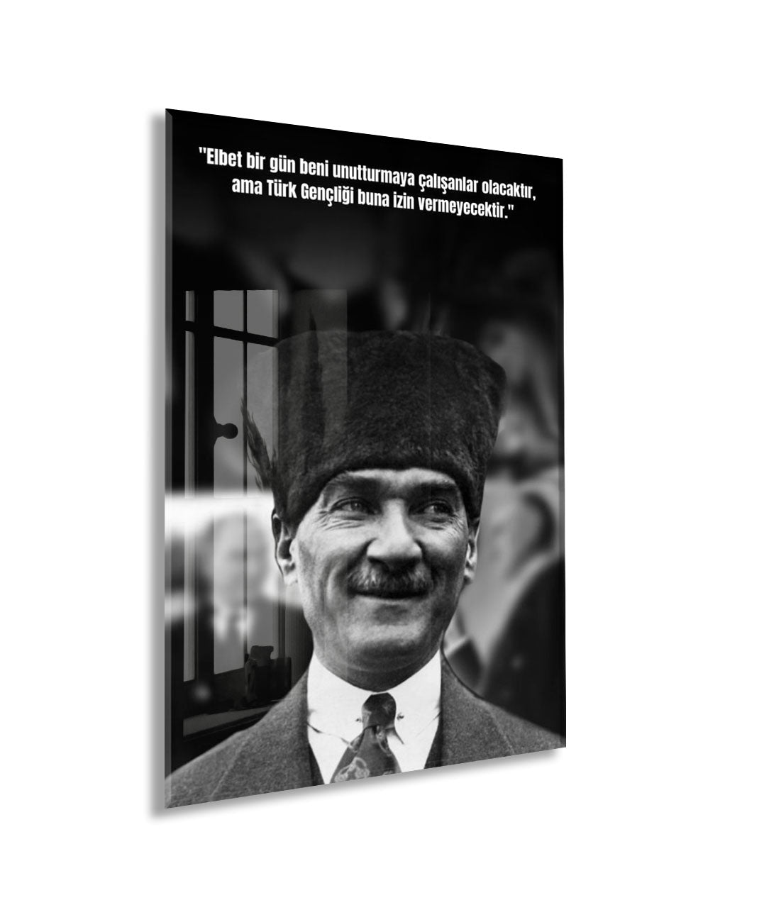Mustafa Kemal Atatürk  | Modern Cam Tablo-PeonyAta084