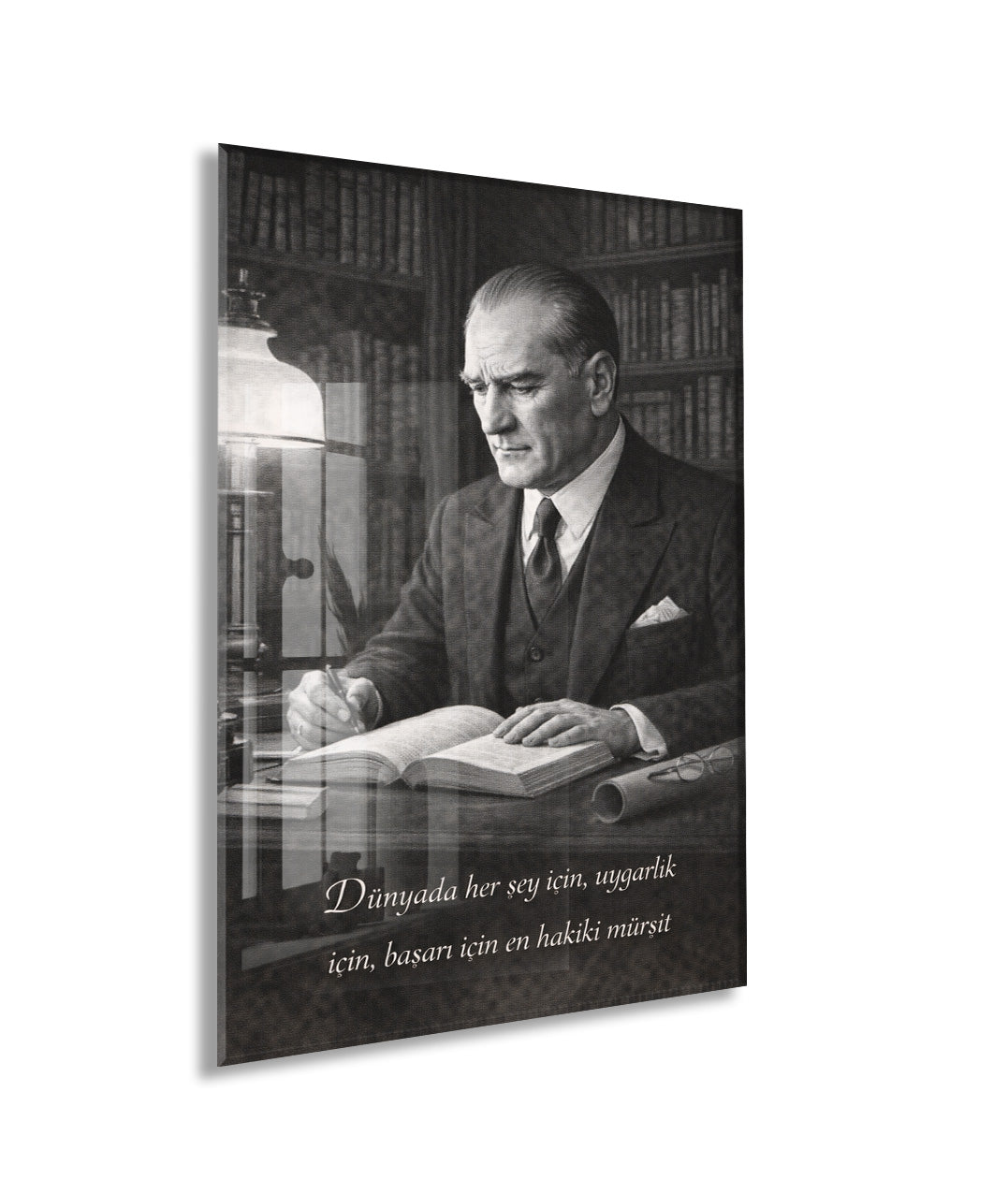 Mustafa Kemal Atatürk Cam Tablo - PeonyAta017