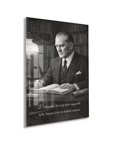 Mustafa Kemal Atatürk Cam Tablo - PeonyAta017