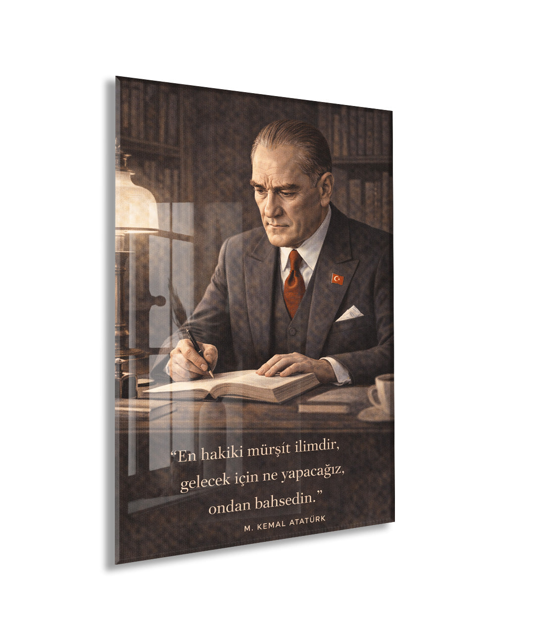 Mustafa Kemal Atatürk Cam Tablo - PeonyAta023