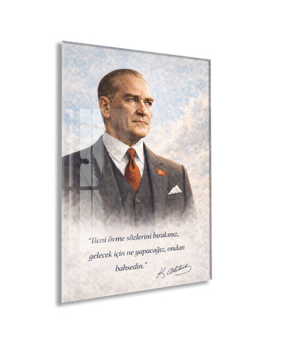 Mustafa Kemal Atatürk Cam Tablo - PeonyAta022