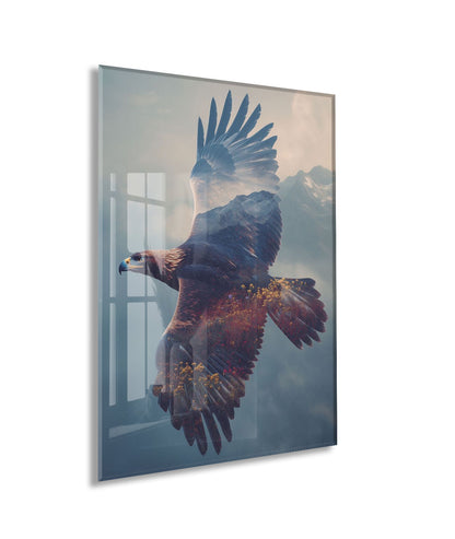 Uçan Kartal Duvar Tablosu – Dağ Manzaralı Modern Tasarım - Peony116