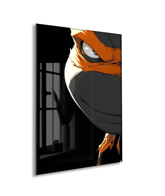 Ninja Kaplumbağa Raphael Yakın Plan – Cam Duvar Tablosu - Peony138