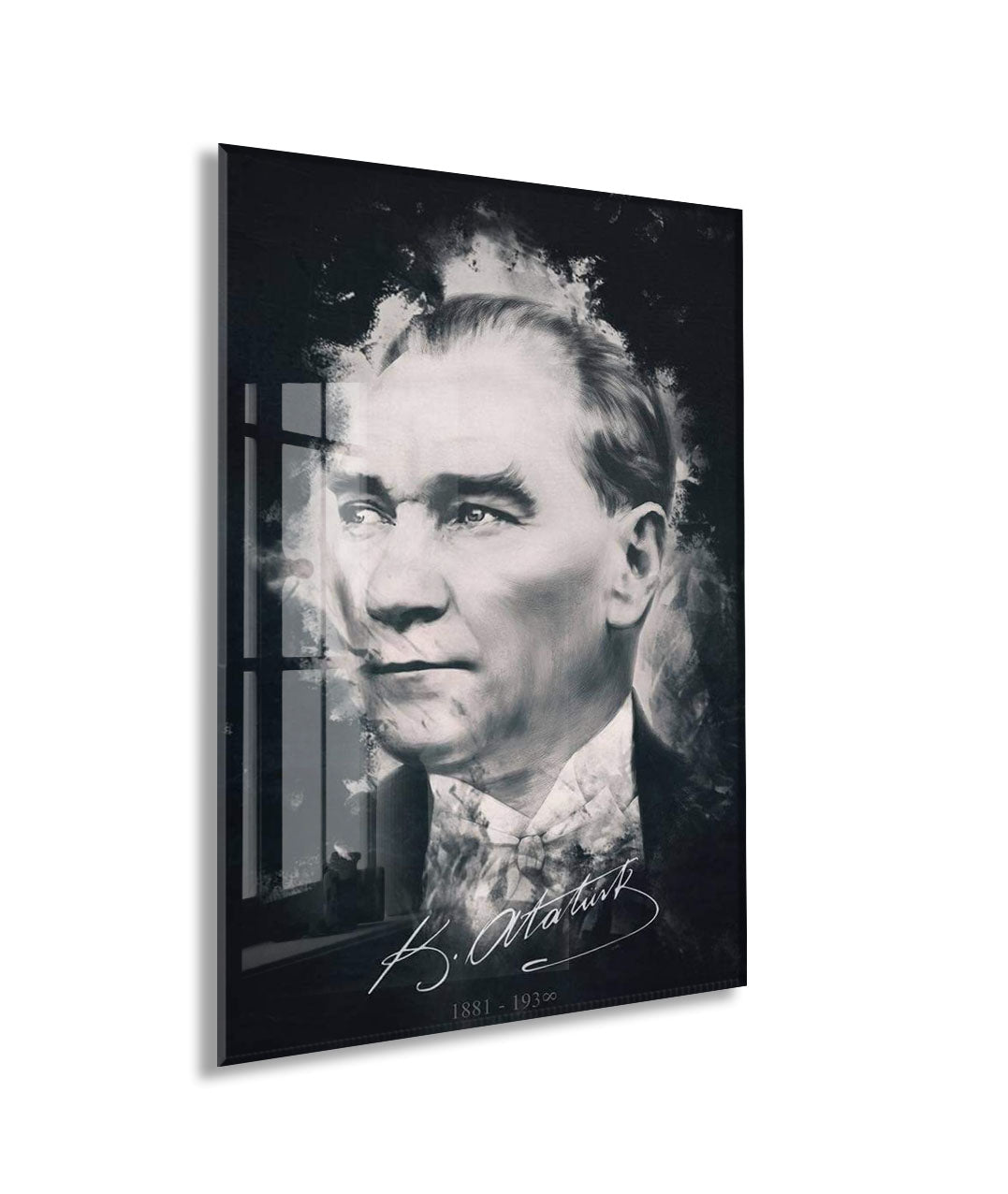 Mustafa Kemal Atatürk  | Modern Cam Tablo-PeonyAta102