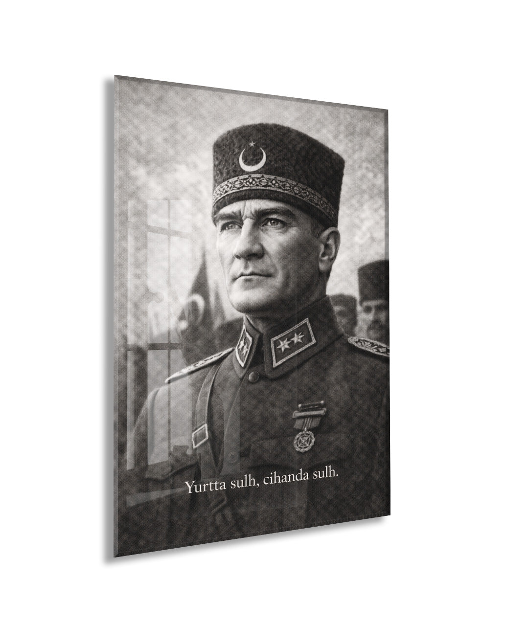 Mustafa Kemal Atatürk Cam Tablo - PeonyAta019