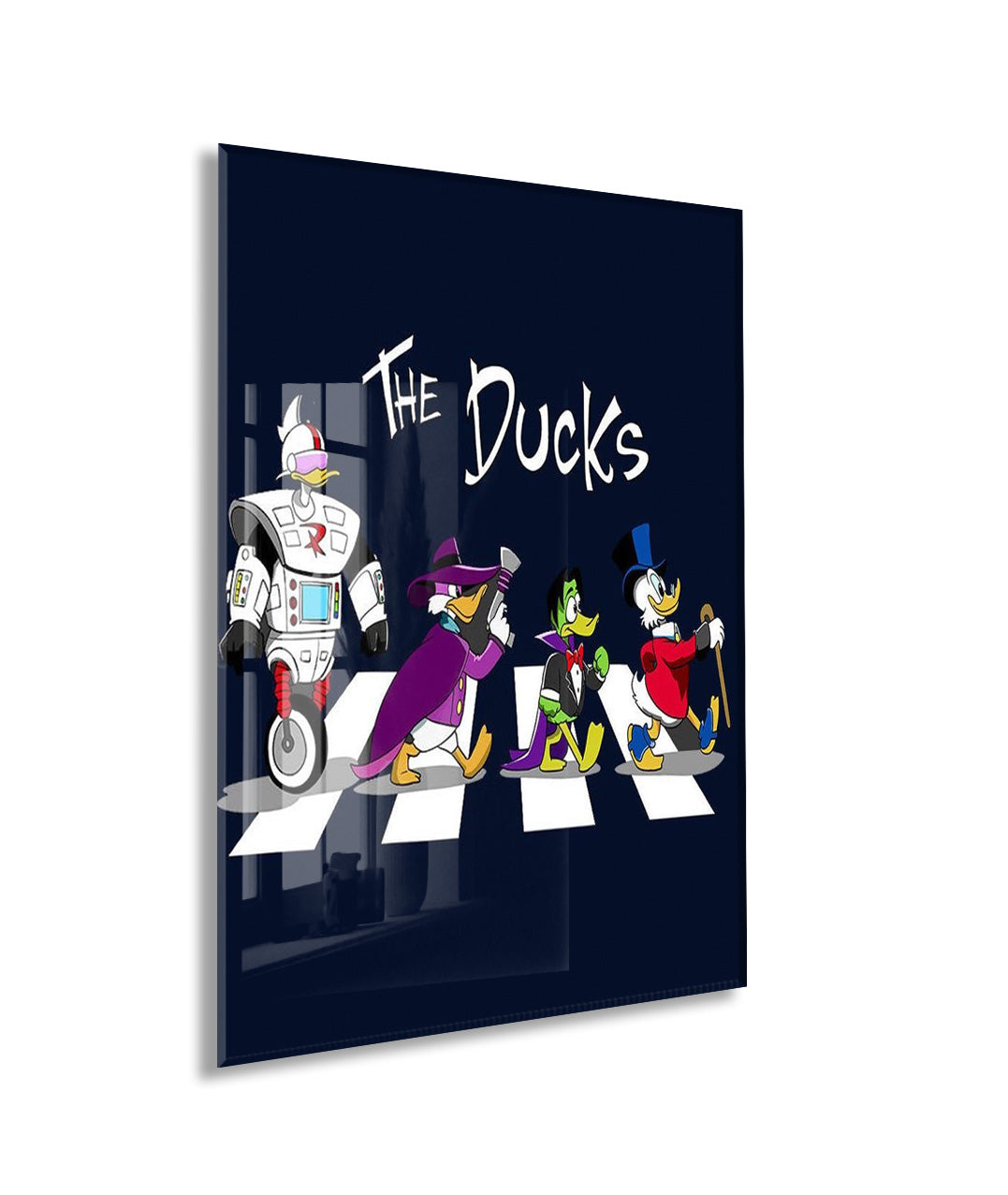 The Ducks Mizahi  Cam Duvar Tablosu – Çapraz Geçit Konseptli Karakter Tasarım-106