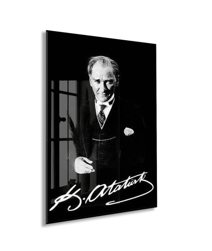 Mustafa Kemal Atatürk  | Modern Cam Tablo-PeonyAta079