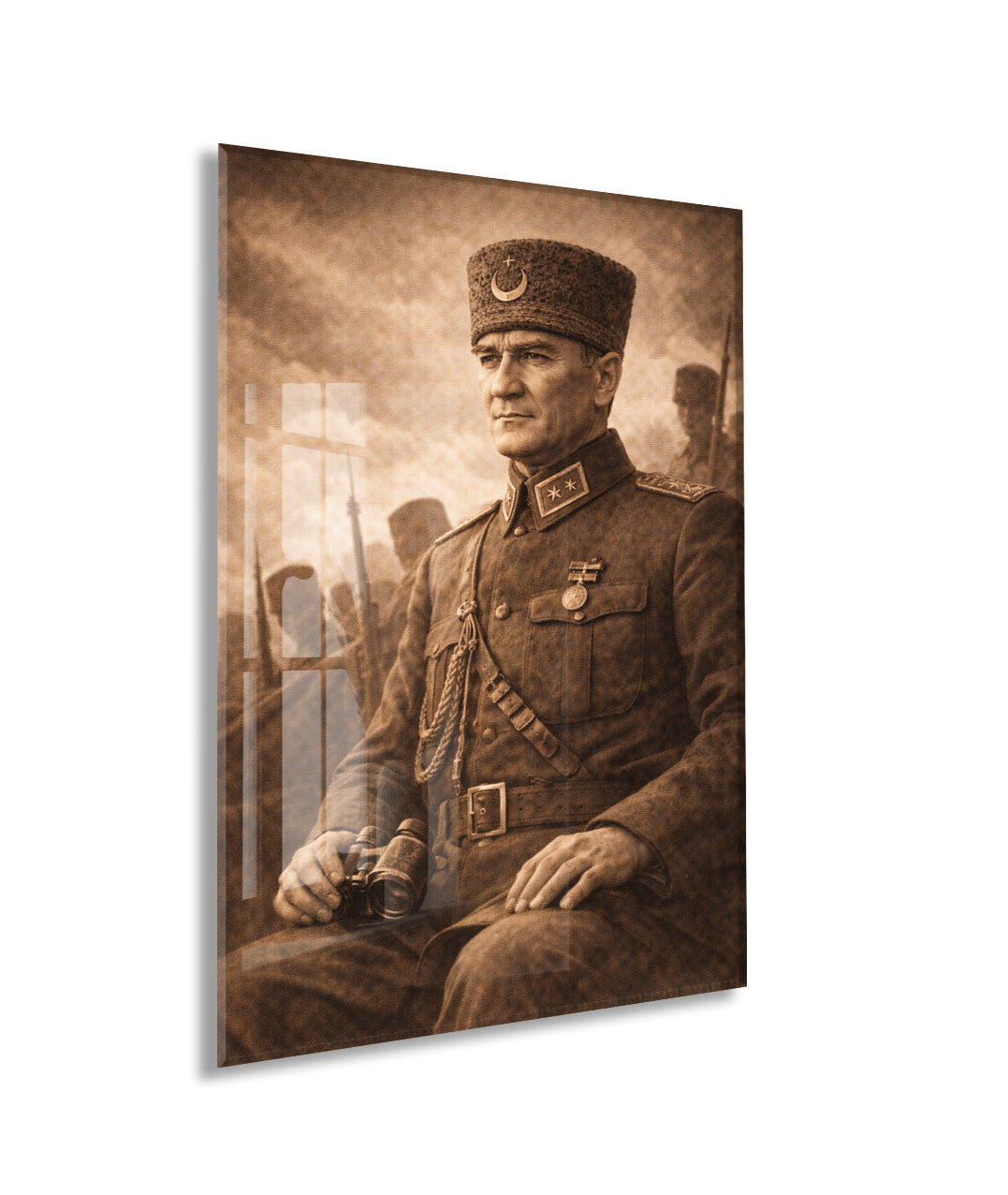 Mustafa Kemal Atatürk Cam Tablo - PeonyAta031