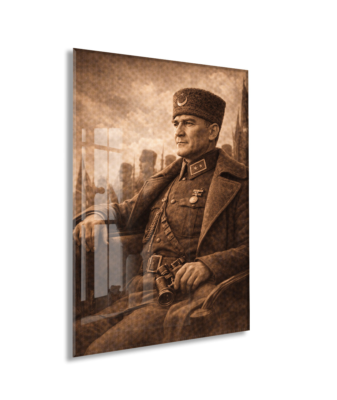 Mustafa Kemal Atatürk Cam Tablo - PeonyAta032