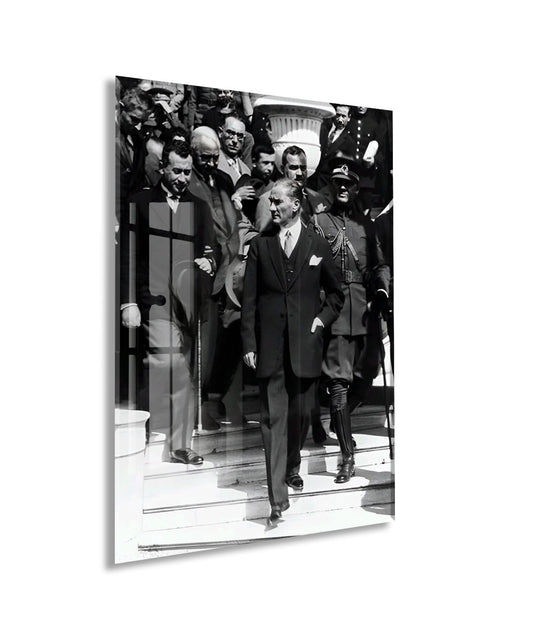 Mustafa Kemal Atatürk  | Modern Cam Tablo-PeonyAta080
