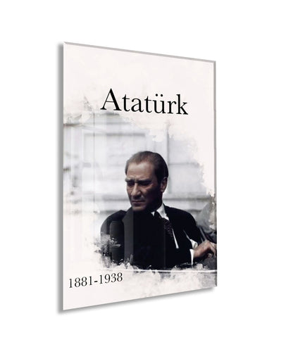 Mustafa Kemal Atatürk  | Modern Cam Tablo-PeonyAta095