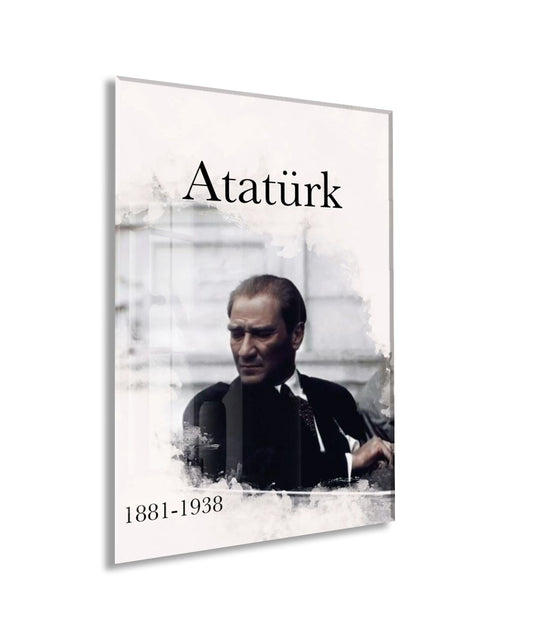Mustafa Kemal Atatürk  | Modern Cam Tablo-PeonyAta095