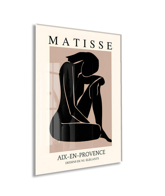 Matisse Minimal Kadın Silüeti Cam Tablo