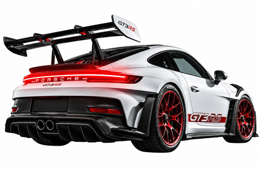Beyaz GT3 Tarzı Spor Araba UV Baskı Neon Duvar Dekoru | Pleksi Işıklı Tablo | Modern Ev ve Ofis Dekoru