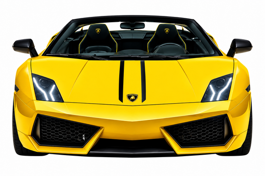 Sarı Lamborghini Tarzı UV Baskı Neon Duvar Dekoru | Pleksi Işıklı Spor Araba Tablo | Gamer Room Duvar Sanatı