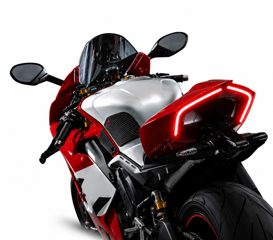 Spor Motosiklet UV Baskı Neon Tablo | LED Stop Işıklı Pleksi Duvar Dekoru | Motor Tutkunları İçin Özel Tasarım