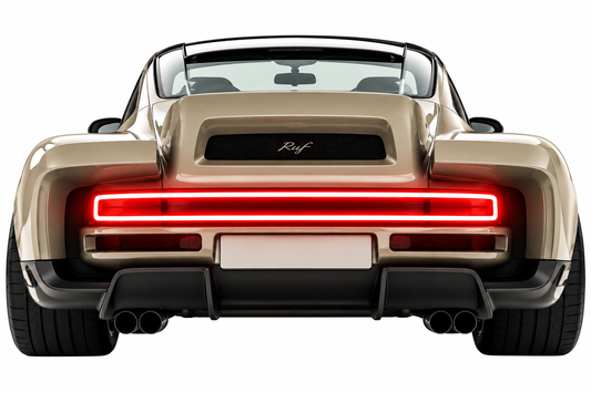 Kırmızı Muscle Car UV Baskı Neon Duvar Dekoru | Amerikan Araba Işıklı Tablo | Pleksi Duvar Sanatı