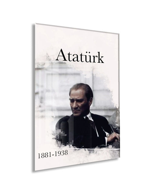 Mustafa Kemal Atatürk | Modern Cam Tablo-PeonyAta095