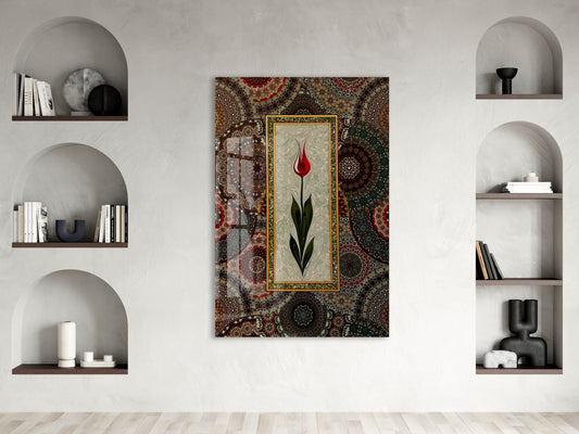 Osmanlı Lale Tablosu – Geleneksel Desenli Dekoratif Duvar Sanatı - PeonyDini205