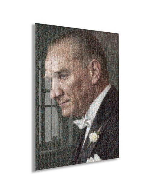 Mustafa Kemal Atatürk | Modern Cam Tablo-PeonyAta108