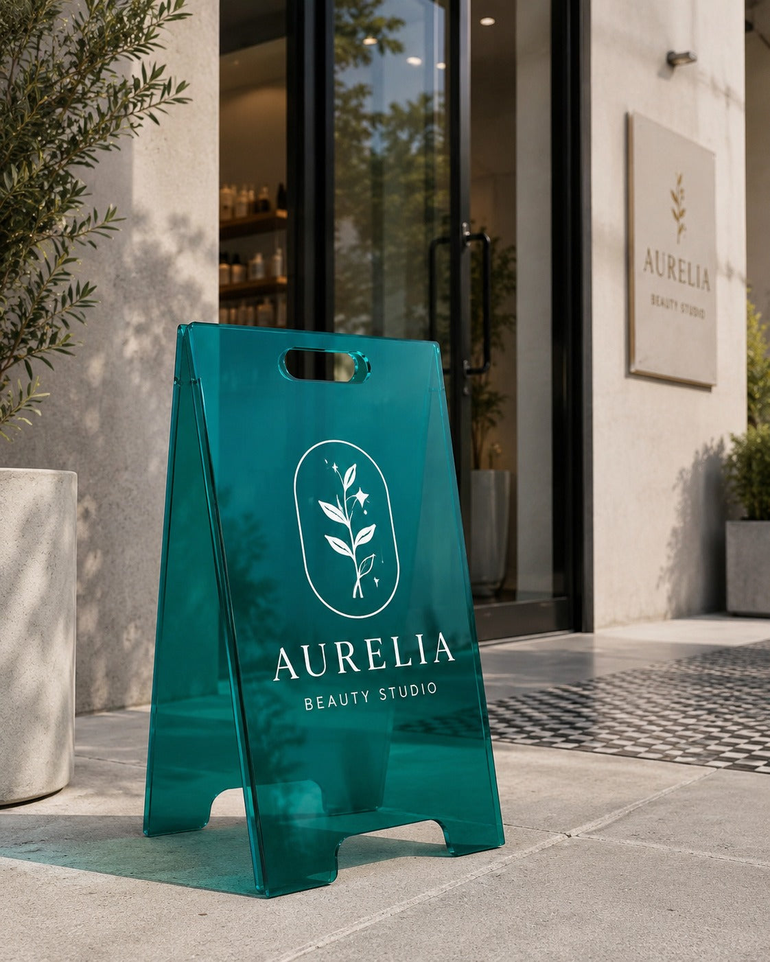 Renkli Pleksi A Tabela | Kişiye Özel Şeffaf Pleksi Kaldırım Reklam Tabelası